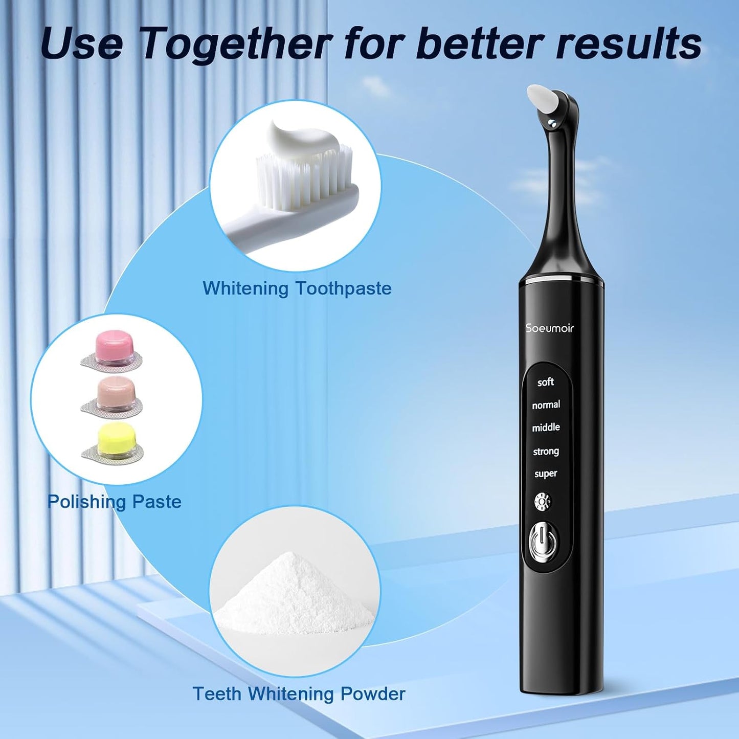 Tooth Polisher,Rechargeable Tooth Whitening Kit for Teeth Cleaning and Whitening