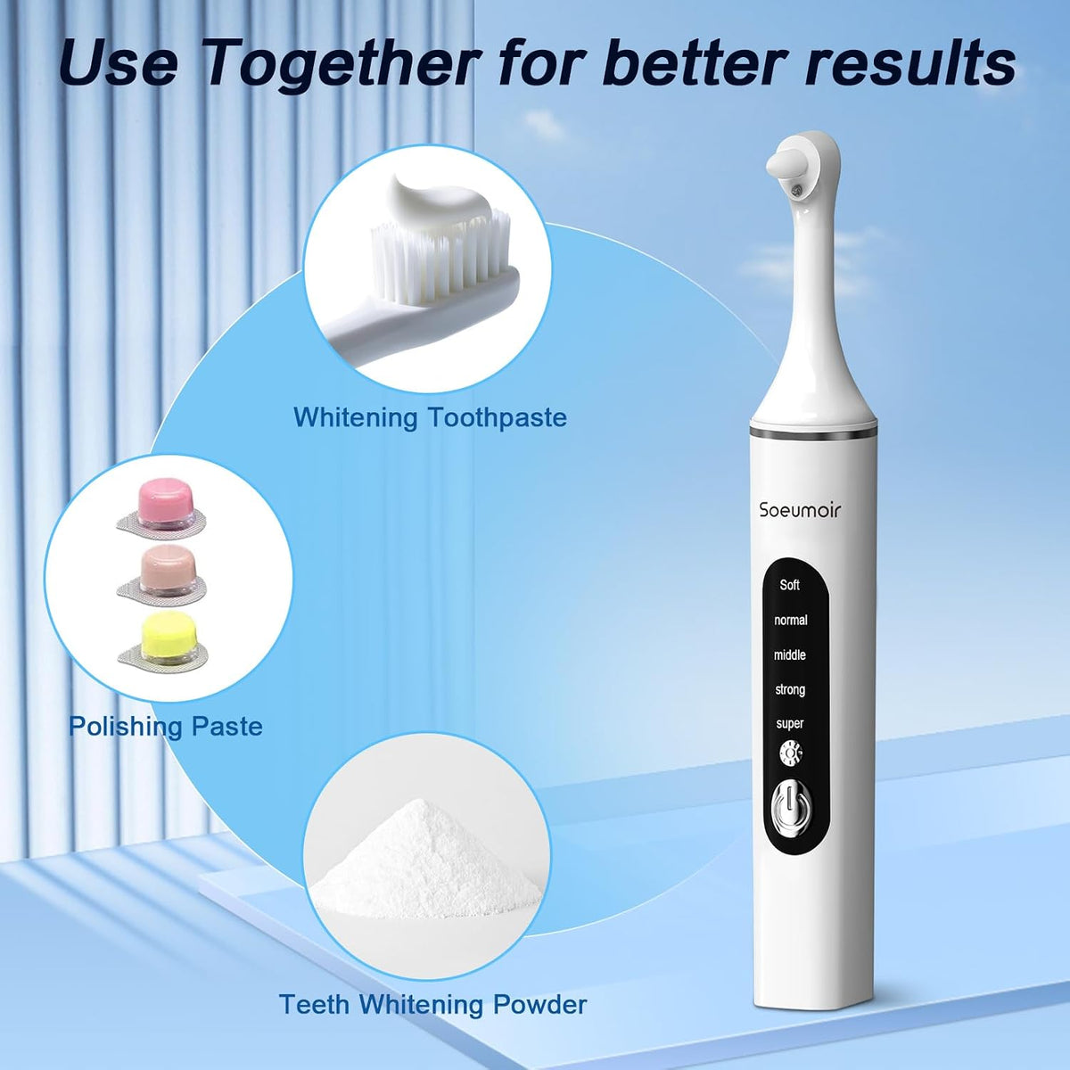 Tooth Polisher,Rechargeable Tooth Whitening Kit for Teeth Cleaning and Whitening