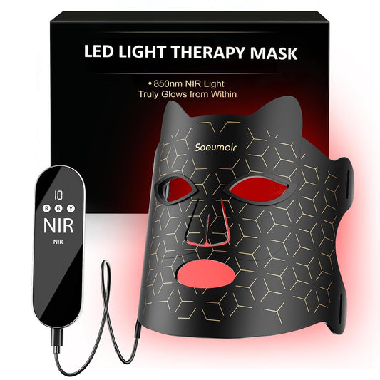 Red Light Therapy for Face, FDA-Cleared, Full Coverage, Timer Auto-Off